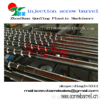 Screw tunggal Qunying &amp; Barrel untuk Plastik Mesin Extruder